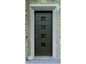 Aluminium and wood entry door - Exterior aluminium and wood entry door _ CARMINATI SERRAMENTI